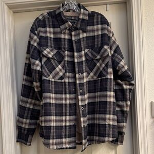 Plaid Shirt Jacket for Men Grizzly Mountain Sz Large EXCELLENT condition